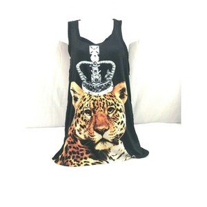 AS IS Knob Sz M Cheetah Crown Tank Top